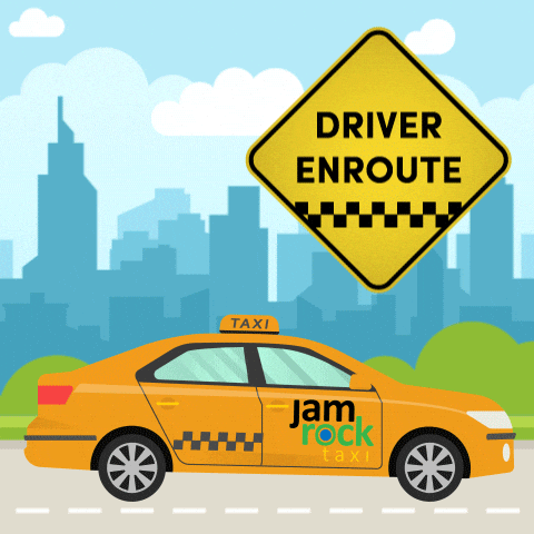 a yellow taxi on the road